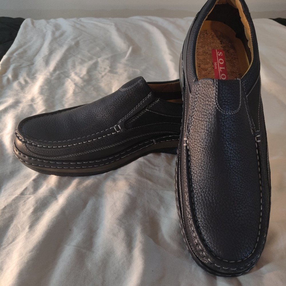 New Solo Men's Slip on Loafers - Black